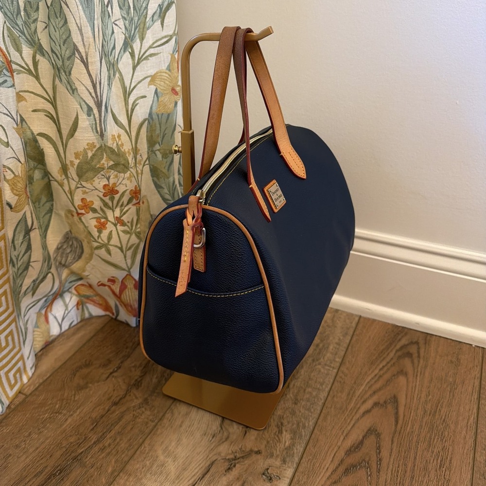 Dooney & Bourke Women's Medium Navy Dome Satchel - Picture 2 of 11